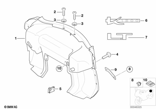 52537682681 - Frame and Mounting Parts: End Piece - Darkgraphit-met for BMW-Motorrad Image
