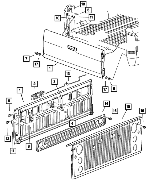 Tailgate for 2003 Dodge Ram 3500 #0