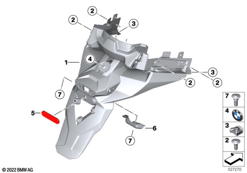 Rear Wheel Cover, License Plate Bracket for 2019 BMW-Motorrad C 400 X #1
