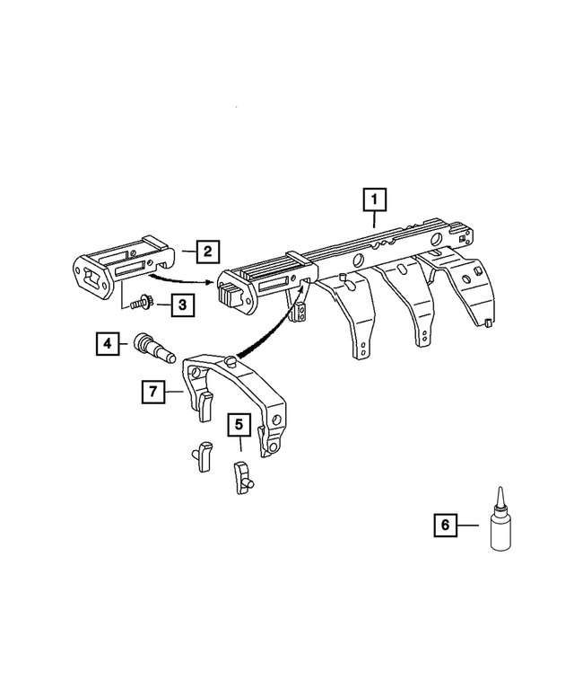 68001748AA - G56; 6-Speed; Manual Transmission: Shift Rail Guide Plate for Mopar Image
