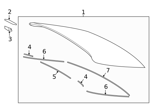 Glass & Hardware - Back for 2020 Toyota Camry #0