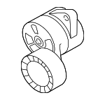 11281433571 - Cooling System: Belt Tensioner for BMW: 323Ci, 323i, 323is, 325Ci, 325i, 325xi, 328Ci, 328i, 328is, 330Ci, 330i, 330xi, 525i, 528i, 530i, M3, X5, Z3, Z4 Image