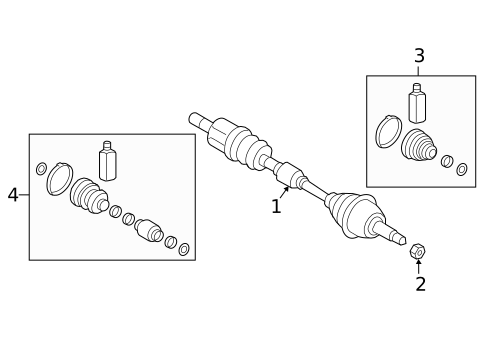 Drive Axles for 2021 Hyundai Kona Electric #1