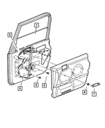 55175325 - Doors and Related Parts: Door Glass, Left for Mopar Image