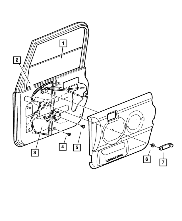 55076024AD - Doors and Related Parts: Front Door Window Regulator, Right for Mopar Image