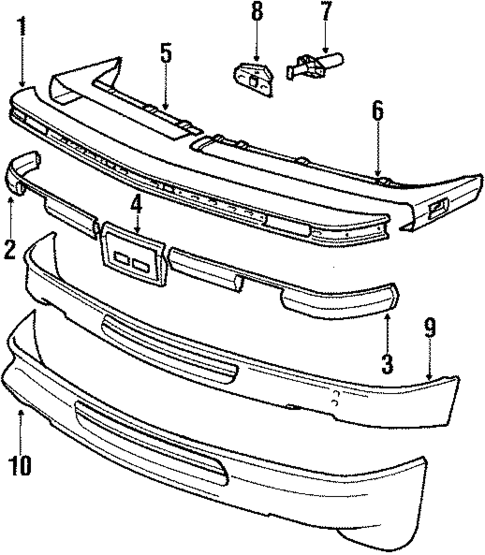 Front Bumper for 1989 BMW 325i #0