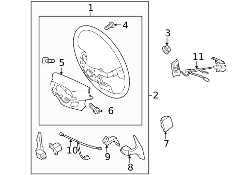 Steering Wheel & Trim for 2012 Lexus IS350 #0
