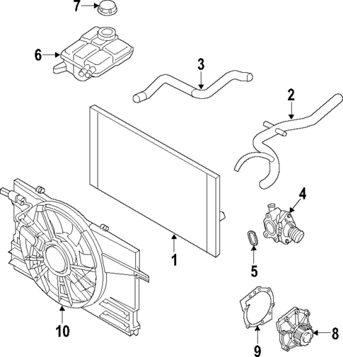Radiator & Components for 2013 Volvo C30 #1