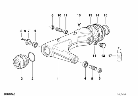 Rear Swing Arm with Bearing, Strut for 1996 BMW-Motorrad K 1100 LT #0
