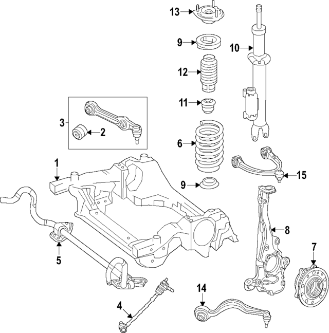 206323420064 - Suspension: Strut Mount for Mercedes-Benz Image