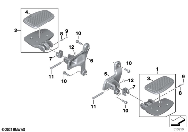 77258562575 - Frame and Mounting Parts: Pin - L=63.5Mm for BMW-Motorrad Image