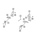 68446408AA - Frame, Bumper and Fascia: Tow Hook Bracket for Mopar Image