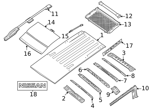 Exterior Trim - Roof for 2009 Nissan Xterra #0