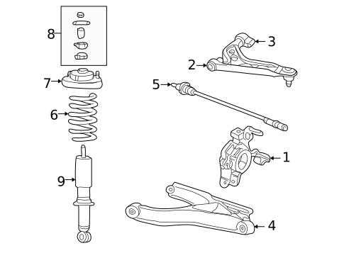 Rear Suspension for 2004 Lincoln Aviator #1