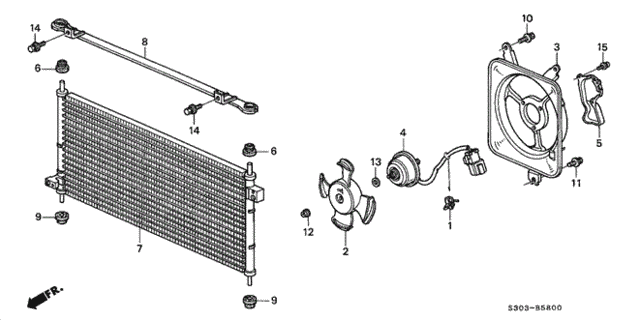 A/C Air Conditioner (Condenser) for 1997 Honda Prelude #0