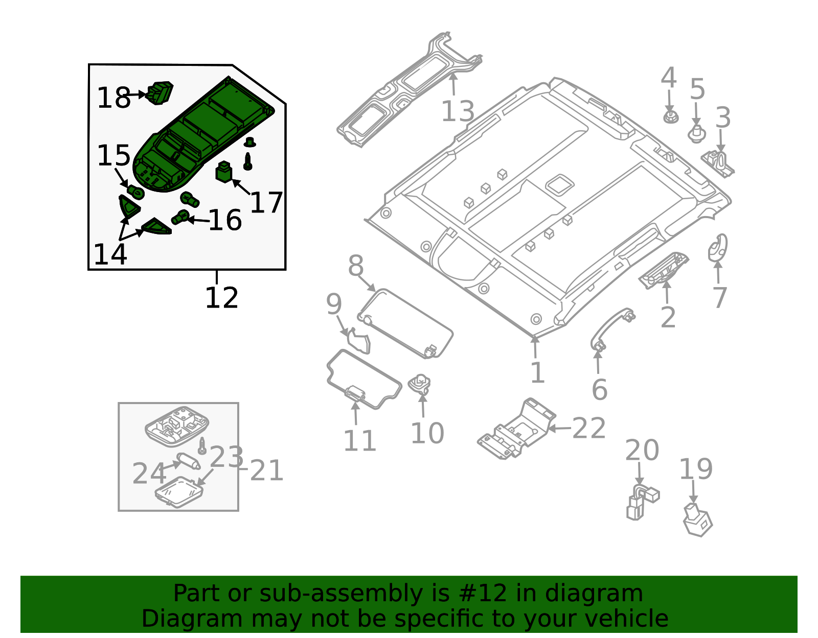 26430-7S020 - Map Lamp Assembly | World OEM Parts Nissan