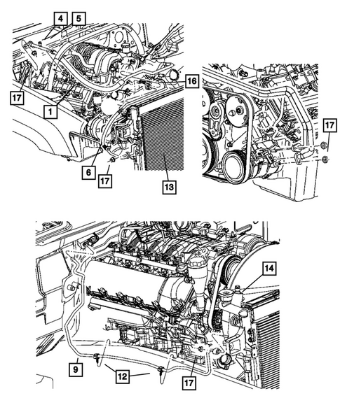 Air Conditioner and Heater Plumbing for 2008 Jeep Grand Cherokee #1