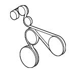 53032037AJ - Cooling System: Serpentine Belt for Jeep: Commander, Grand Cherokee, Liberty Image