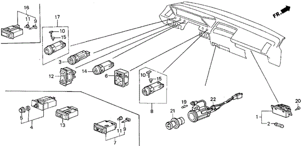 Switch for 1987 Acura Integra #0