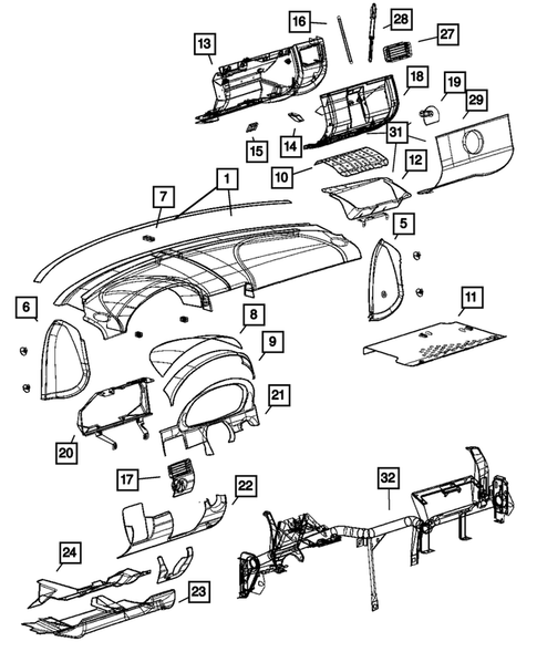 Instrument Panel for 2008 Chrysler Crossfire #0