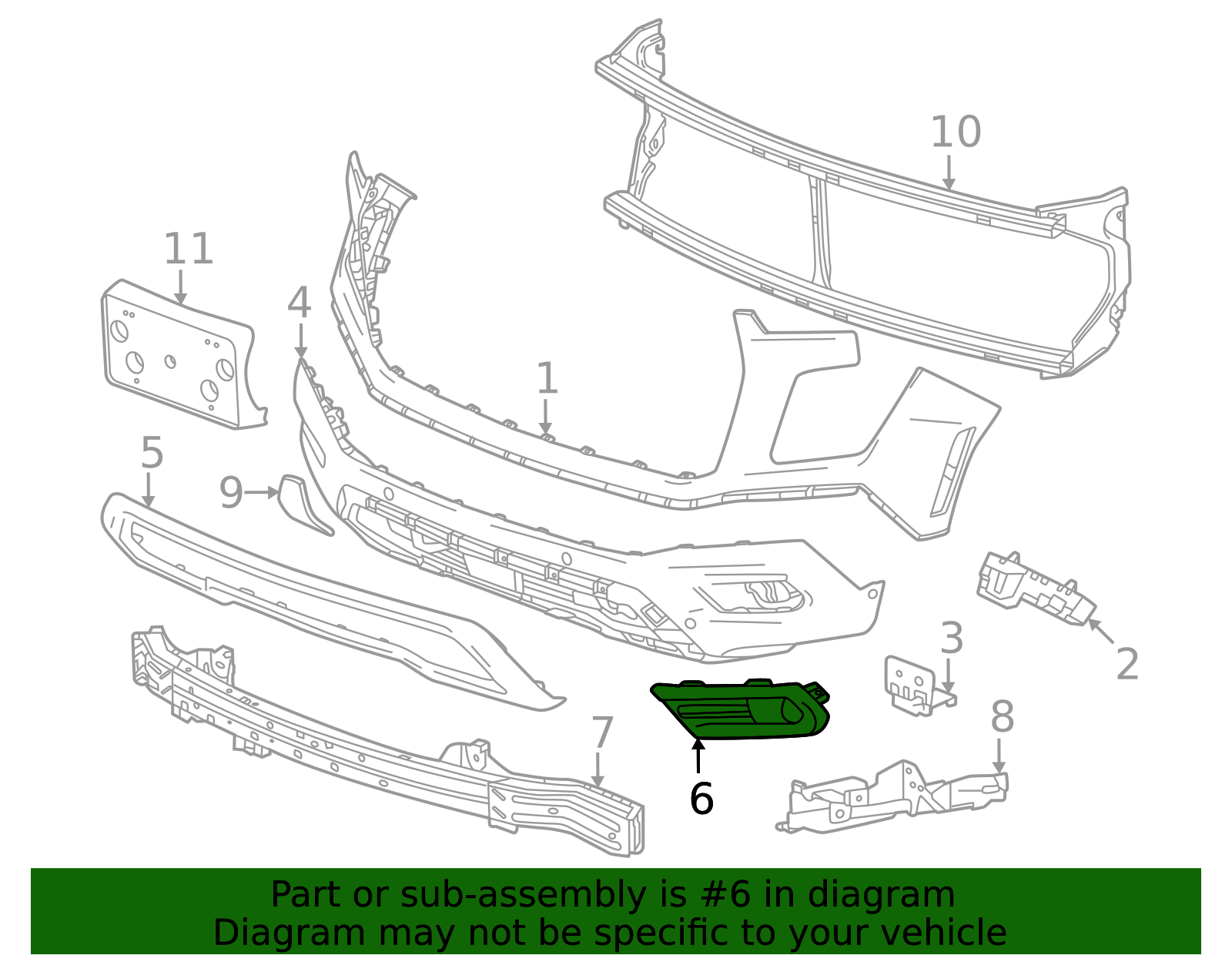 2025-2026 GMC Fog Lamp Bezel 85547930 GM | GMPartsDirect.com