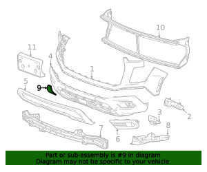 2025-2026 GMC Bumper Cover Spacer Panel 85547936 GM | GMPartsDirect.com