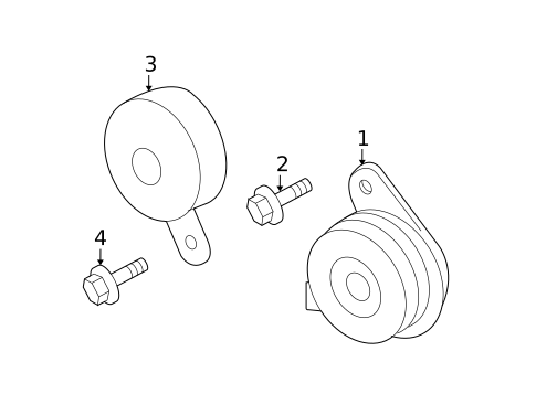 Horn for 2017 Toyota Yaris #0