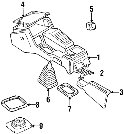 Front Console for 1995 Mitsubishi Montero #1