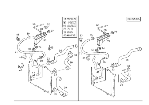 Expansion Tank, Mounting and Hoses for 1995 Mercedes-Benz E420 #3