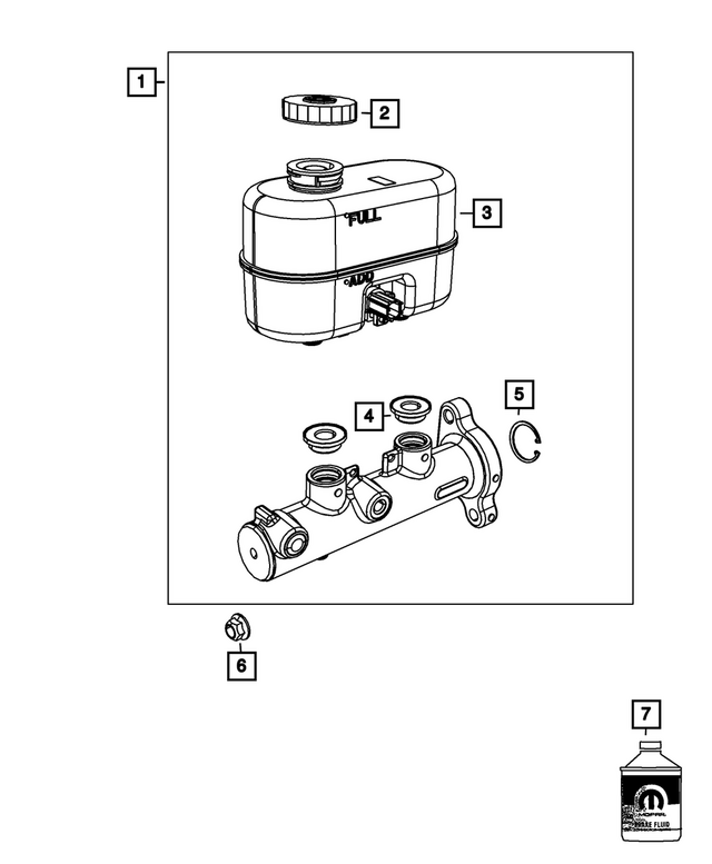 68398159AA - Brakes: Brake Master Cylinder Reservoir for Mopar Image