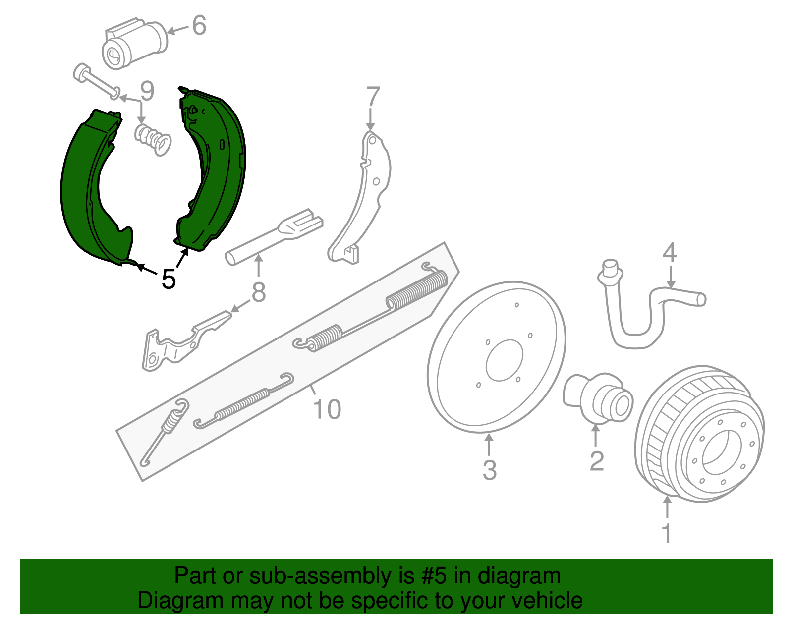 Matick Shoes 1988-2000 GM Riveted Rear Drum Brake Shoe Set 18030062 | Shop Matick ...