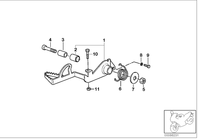 35211450231 - Pedals: Bushing -  for BMW-Motorrad Image