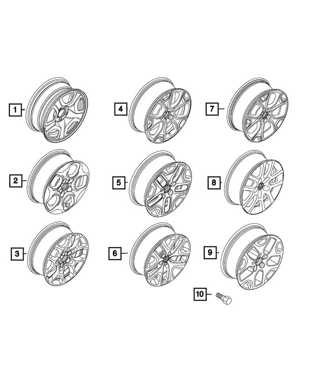 6RW34MAAAA - : Wheel, Alloy for Mopar Image