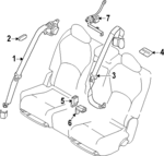 868687BA0A - : Seat Belt Anchor for Nissan: Murano Image