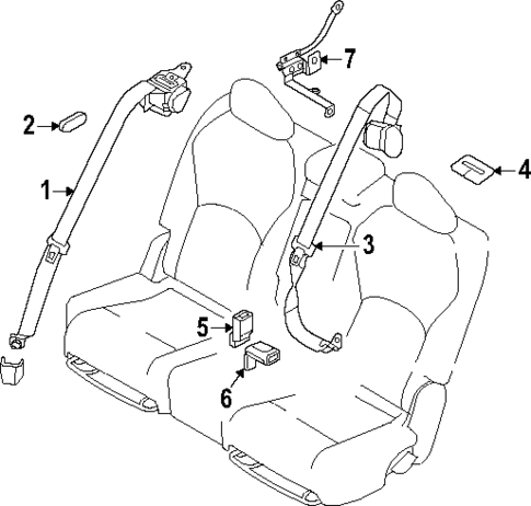 Rear Seat Belts for 2025 Nissan Murano #0