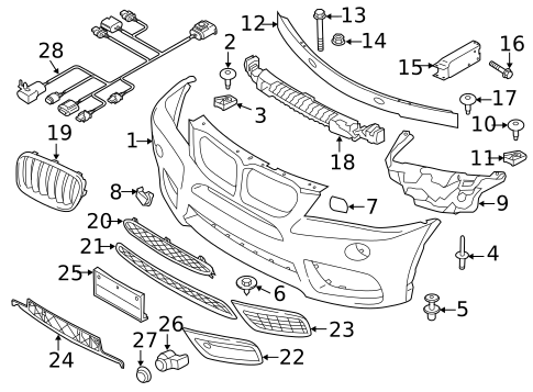 Bumper & Components - Front for 2014 BMW X3 #1