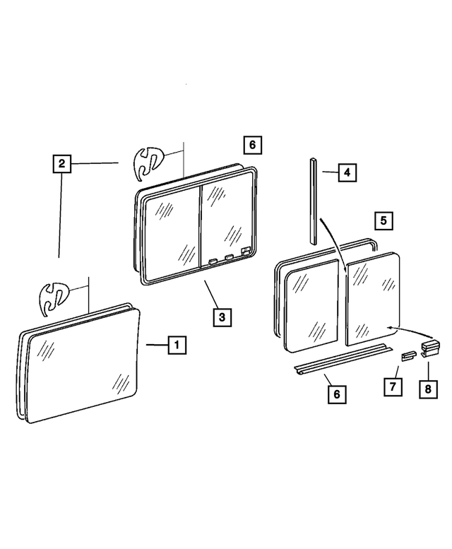 5133536AA - Doors and Related Parts: Side Panel Vent Weatherstrip for Mopar Image