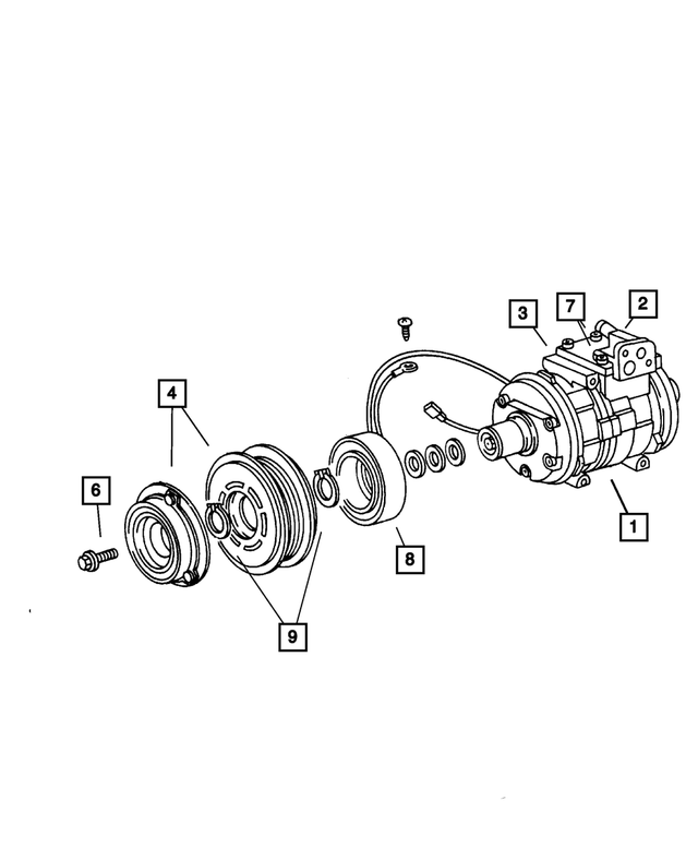 55116806AD - Air Conditioning &amp; Heater: Air Conditioning Compressor for Mopar Image