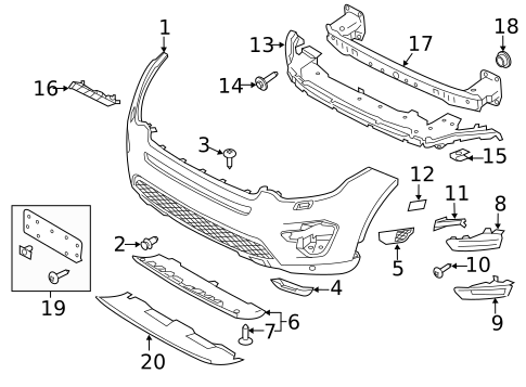 Bumper & Components - Front for 2017 Land Rover Discovery Sport #0