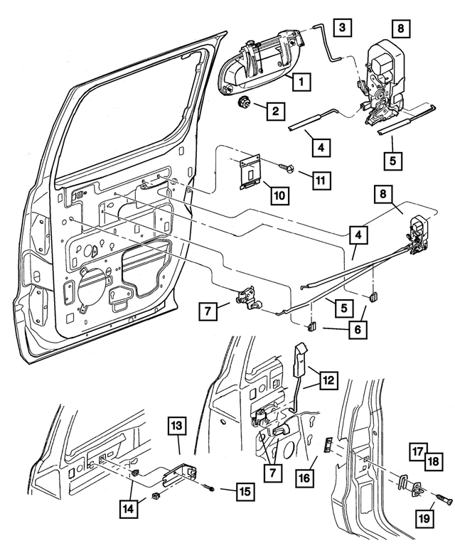 55256421 - : Exterior Door Handle, Left for Mopar Image