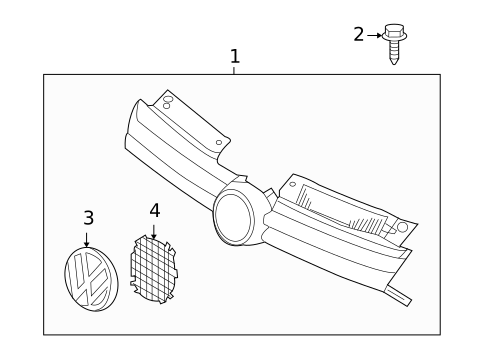 Grille & Components for 2011 Volkswagen Golf #0