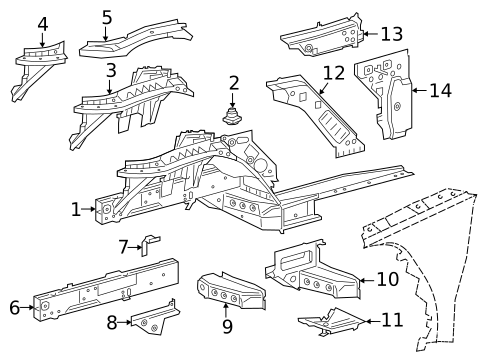 Structural Components & Rails for 2020 Toyota GR Supra #0