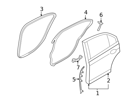 Door & Components for 2011 Mercury Milan #0