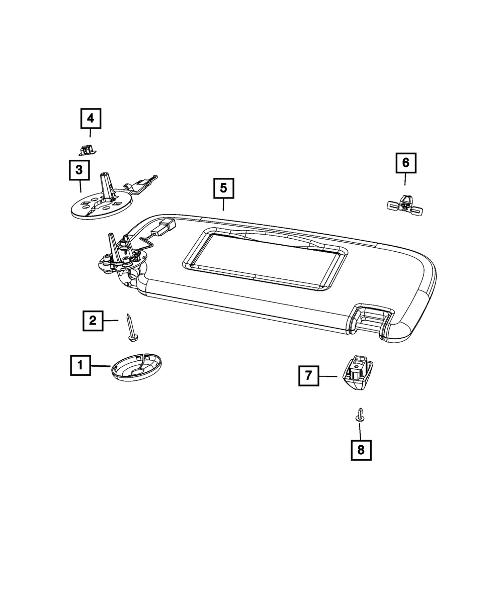 2014-2026 Mopar Visor Support 1LS28DX9AC | My Mopar Parts