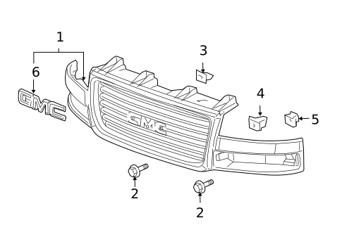 Grille & Components for 2003 GMC Savana 3500 #1