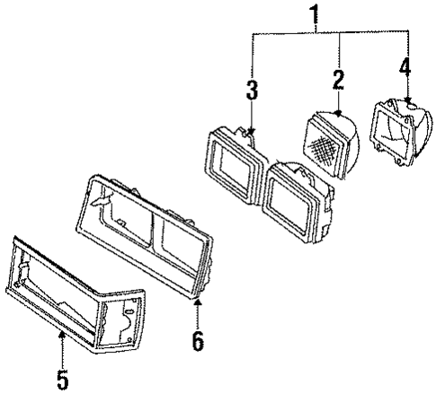Headlamp Components for 1985 Oldsmobile Cutlass Supreme #0