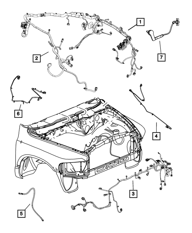 56055567AC - Electrical: Dash Wiring, Left for Mopar Image image