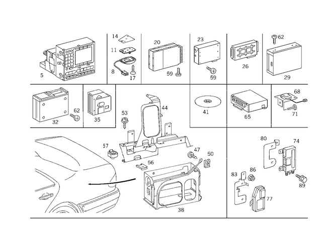 2108201389 - : Amplifier for Mercedes-Benz Image