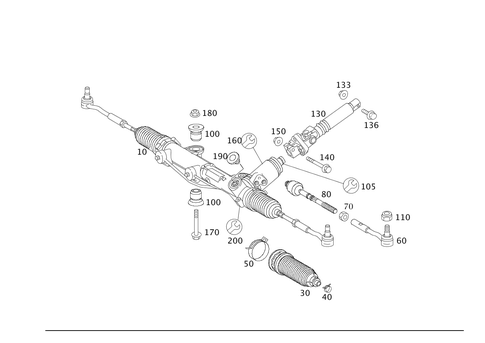 Steering Gear for 2007 Mercedes-Benz SLK280 #0