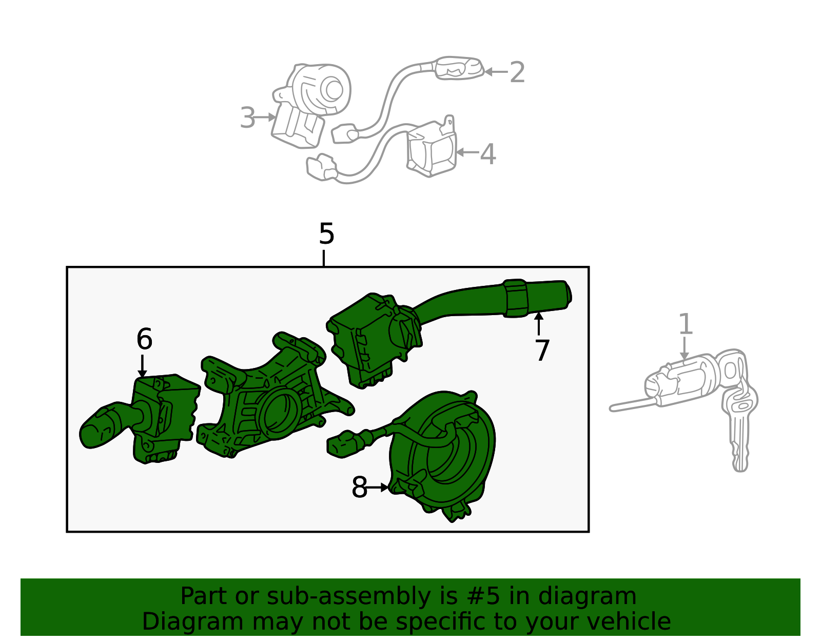 2001-2002 Toyota Corolla Turn Signal / Combination Lever 84310-02330 ...